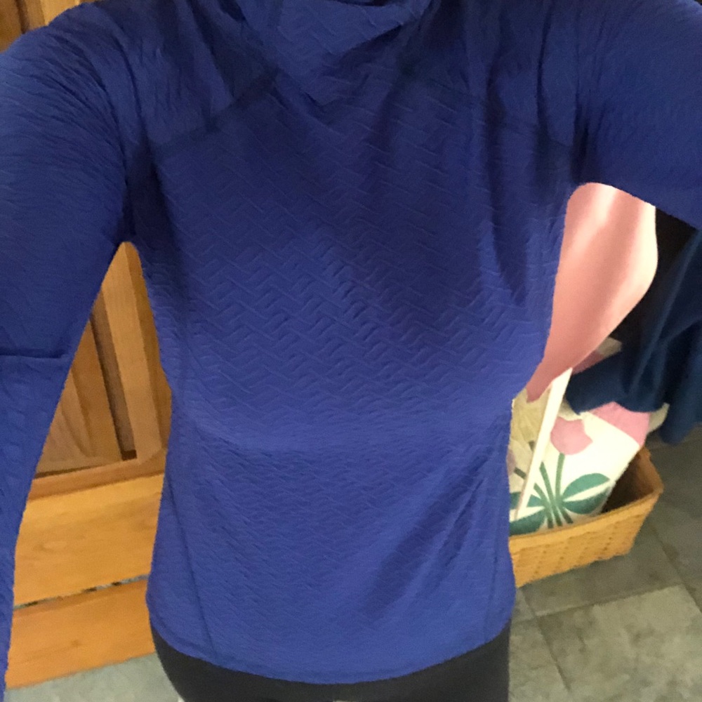 LUCY LEAN LOOK SATINY SOFT PULLOVER FUNNEL NECK W/THUMBHOLES - Picture 5 of 12